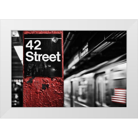 42nd St. White Modern Wood Framed Art Print by Bryant, Susan