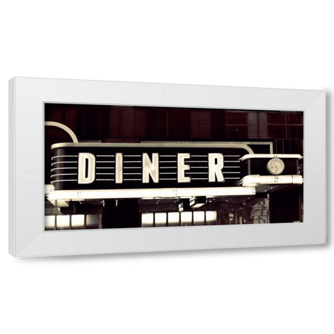 Diner White Modern Wood Framed Art Print by Bryant, Susan