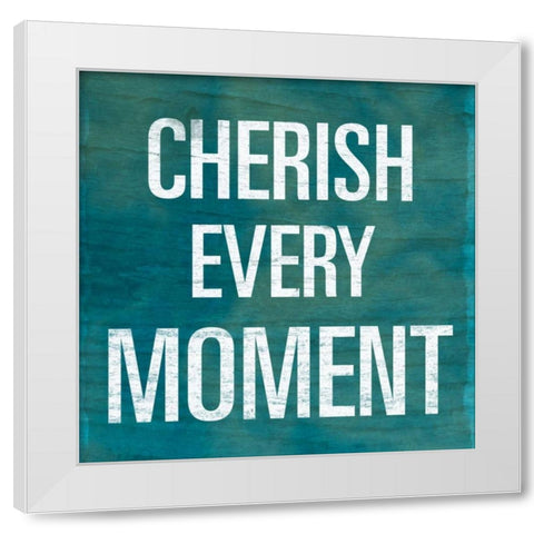 Cherish White Modern Wood Framed Art Print by SD Graphics Studio