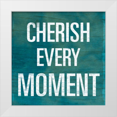 Cherish White Modern Wood Framed Art Print by SD Graphics Studio