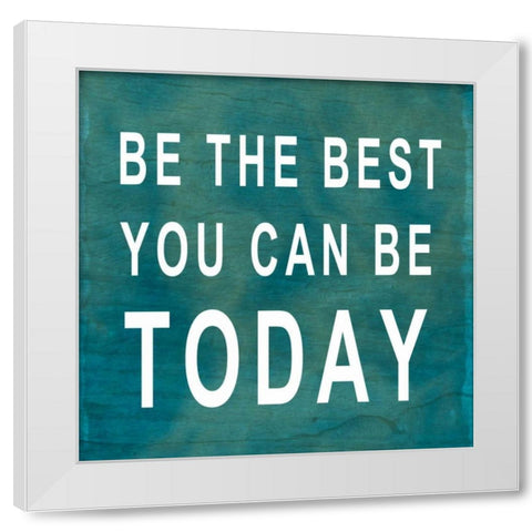 Today White Modern Wood Framed Art Print by SD Graphics Studio