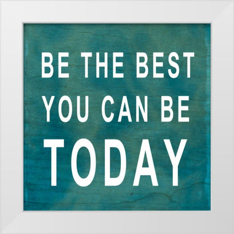 Today White Modern Wood Framed Art Print by SD Graphics Studio