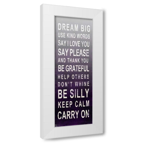 Be Grateful I White Modern Wood Framed Art Print by SD Graphics Studio