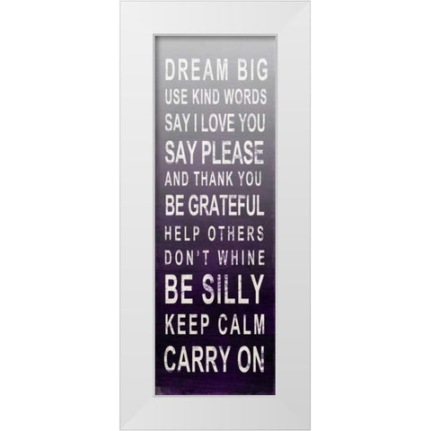 Be Grateful I White Modern Wood Framed Art Print by SD Graphics Studio