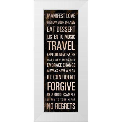 Manifest Love White Modern Wood Framed Art Print by SD Graphics Studio