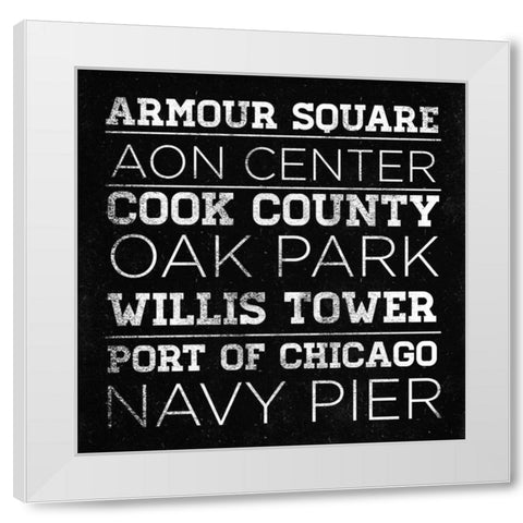 CHI Type I White Modern Wood Framed Art Print by SD Graphics Studio