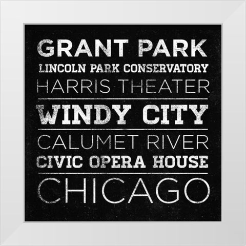 CHI Type II White Modern Wood Framed Art Print by SD Graphics Studio