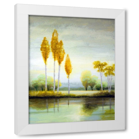 September Calm I White Modern Wood Framed Art Print by Marcon, Michael