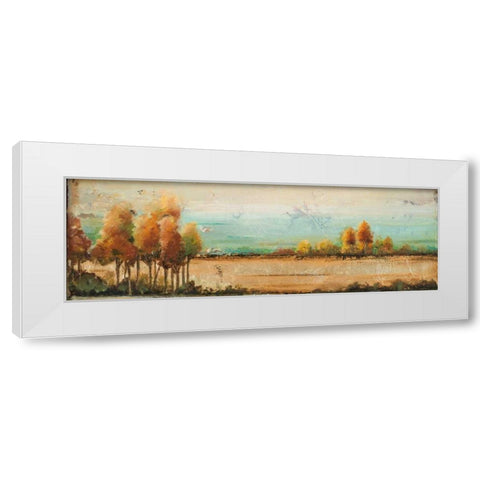 Gold River II White Modern Wood Framed Art Print by Pinto, Patricia