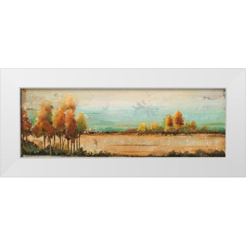Gold River II White Modern Wood Framed Art Print by Pinto, Patricia