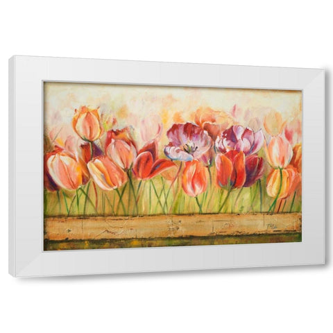 Spring Beauty White Modern Wood Framed Art Print by Pinto, Patricia