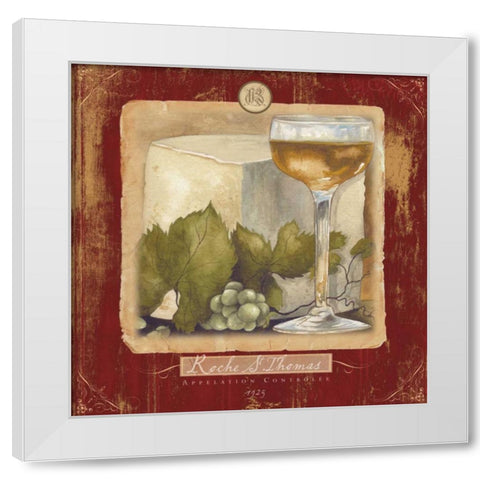 Wine and Cheese II White Modern Wood Framed Art Print by Medley, Elizabeth