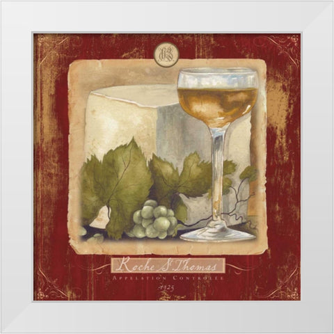 Wine and Cheese II White Modern Wood Framed Art Print by Medley, Elizabeth