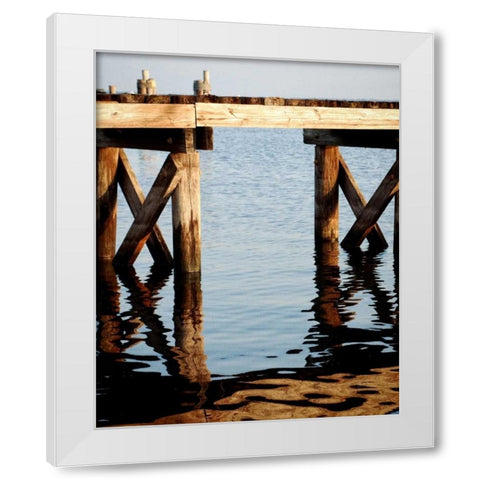 Waterside Beauty I White Modern Wood Framed Art Print by Peck, Gail