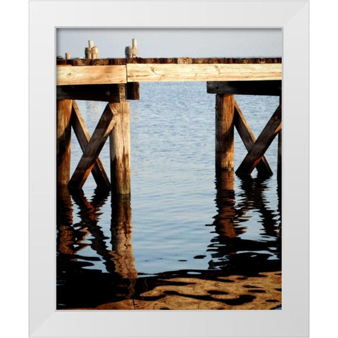 Waterside Beauty I White Modern Wood Framed Art Print by Peck, Gail