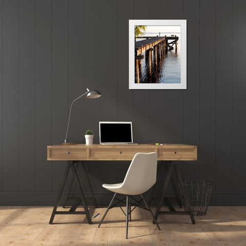 Waterside Beauty II White Modern Wood Framed Art Print by Peck, Gail