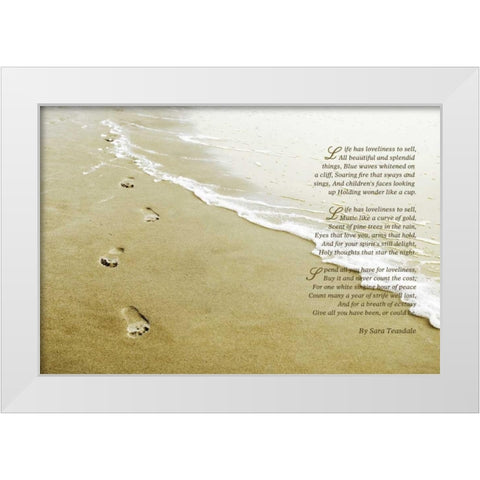 Lifes Loveliness White Modern Wood Framed Art Print by Peck, Gail