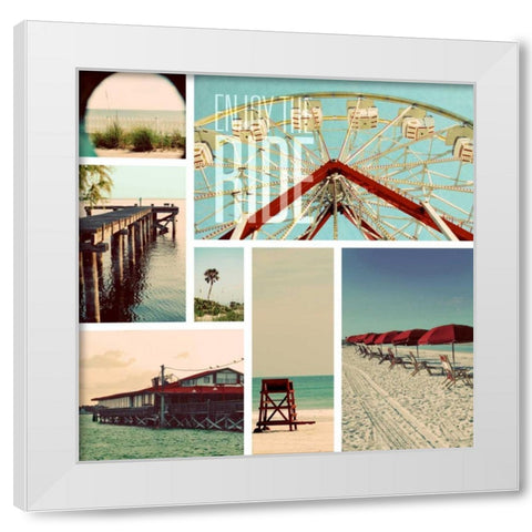 Beach Life II White Modern Wood Framed Art Print by Peck, Gail