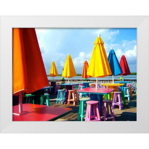 Coast Cafe White Modern Wood Framed Art Print by Peck, Gail