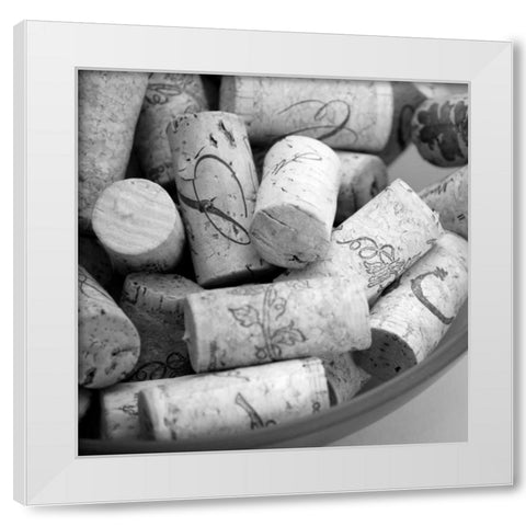 Corks II White Modern Wood Framed Art Print by Peck, Gail