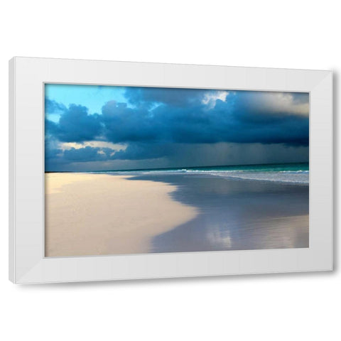 Blue Sky Beach II White Modern Wood Framed Art Print by Rodriguez, Jairo