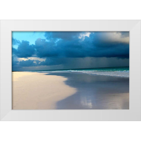 Blue Sky Beach II White Modern Wood Framed Art Print by Rodriguez, Jairo
