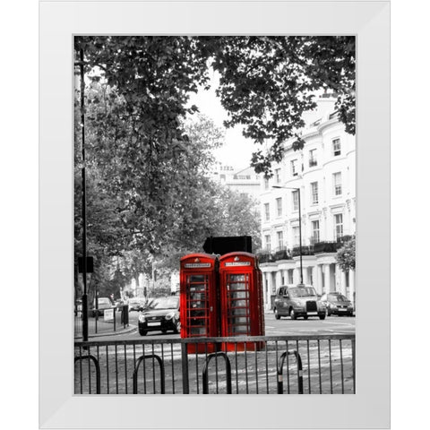 Telephone White Modern Wood Framed Art Print by Navas, Emily