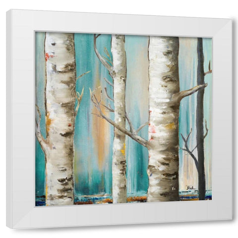 Birch Forest I White Modern Wood Framed Art Print by Pinto, Patricia