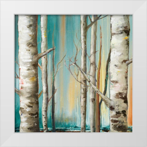 Birch Forest II White Modern Wood Framed Art Print by Pinto, Patricia