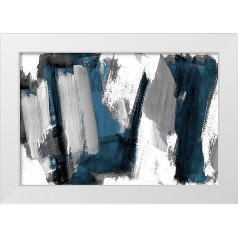 Silver And Dark Rhythm I White Modern Wood Framed Art Print by Loreth, Lanie