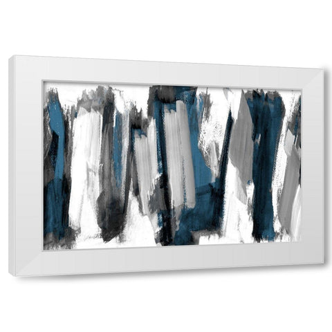 Silver And Dark Rhythm II White Modern Wood Framed Art Print by Loreth, Lanie