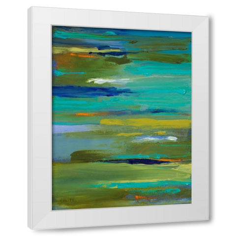 Pond of Color White Modern Wood Framed Art Print by Loreth, Lanie