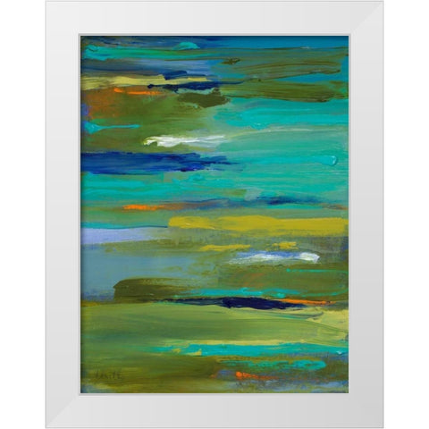 Pond of Color White Modern Wood Framed Art Print by Loreth, Lanie