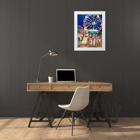 Carnival White Modern Wood Framed Art Print by Slivka, Jane