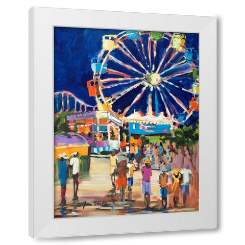 Carnival White Modern Wood Framed Art Print by Slivka, Jane