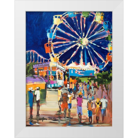 Carnival White Modern Wood Framed Art Print by Slivka, Jane