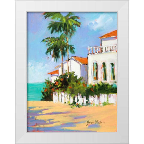 Shore House White Modern Wood Framed Art Print by Slivka, Jane