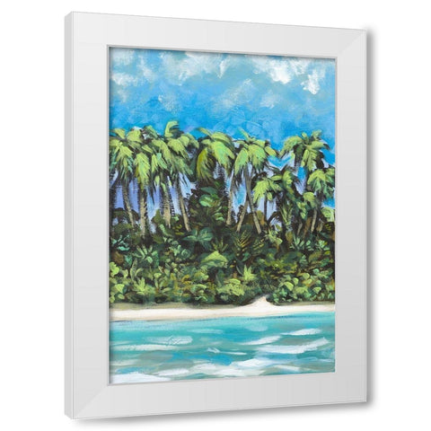 Coastal Escape I White Modern Wood Framed Art Print by Meneely, Dan