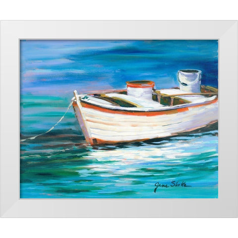 The Row Boat that Could White Modern Wood Framed Art Print by Slivka, Jane