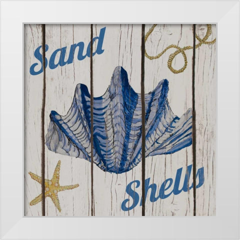 Nautical Shells I White Modern Wood Framed Art Print by Ritter, Gina