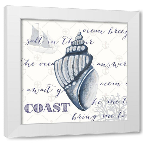 Indigo Ocean Treasures III White Modern Wood Framed Art Print by Ritter, Gina