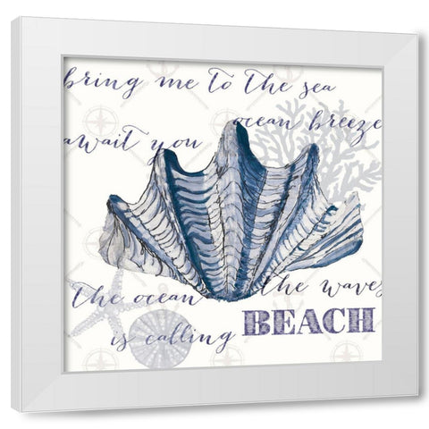 Indigo Ocean Treasures IV White Modern Wood Framed Art Print by Ritter, Gina