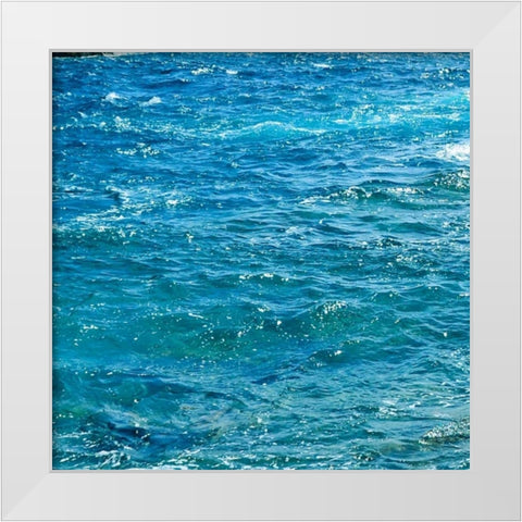 Ocean Water I White Modern Wood Framed Art Print by Nawrocke, Bruce