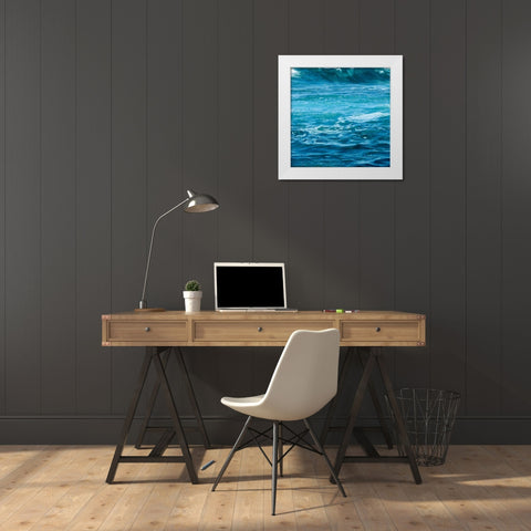 Ocean Water II White Modern Wood Framed Art Print by Nawrocke, Bruce