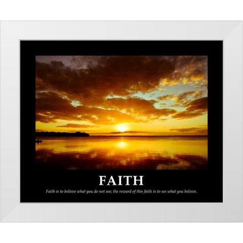 Faith White Modern Wood Framed Art Print by Nawrocke, Bruce