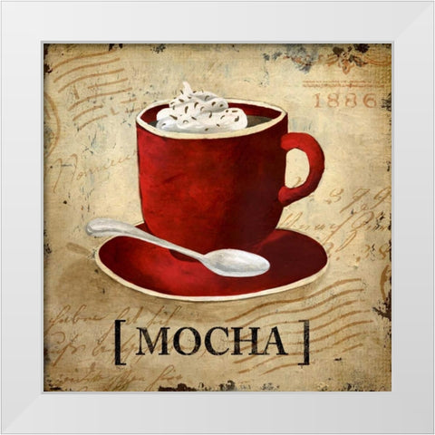 Mocha White Modern Wood Framed Art Print by Medley, Elizabeth