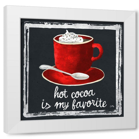 Whimsical Hot Cocoa Holiday I White Modern Wood Framed Art Print by Medley, Elizabeth