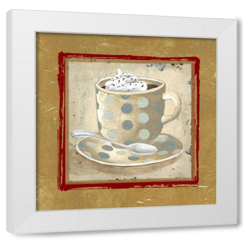 Golden Coffee II White Modern Wood Framed Art Print by Medley, Elizabeth