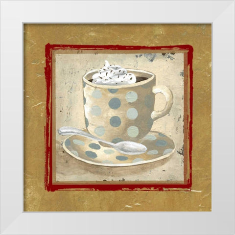 Golden Coffee II White Modern Wood Framed Art Print by Medley, Elizabeth