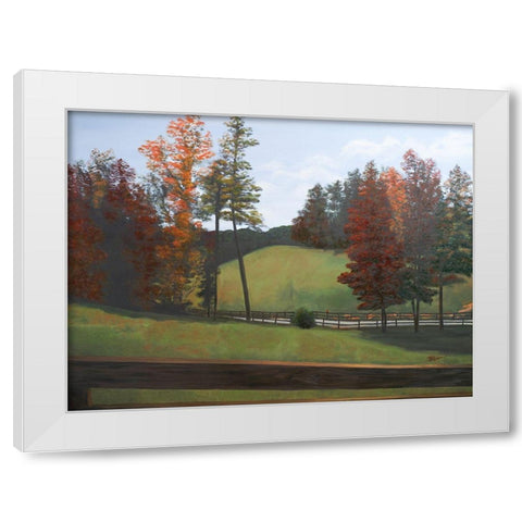 Country Road II White Modern Wood Framed Art Print by Hakimipour, Tiffany